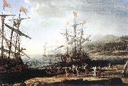 Claude Lorrain Marine with the Trojans Burning their Boats dfg china oil painting reproduction